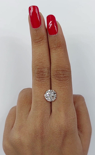 3.0 carat D-SI2 Excellent cut Natūralus Round Deimantas (1)