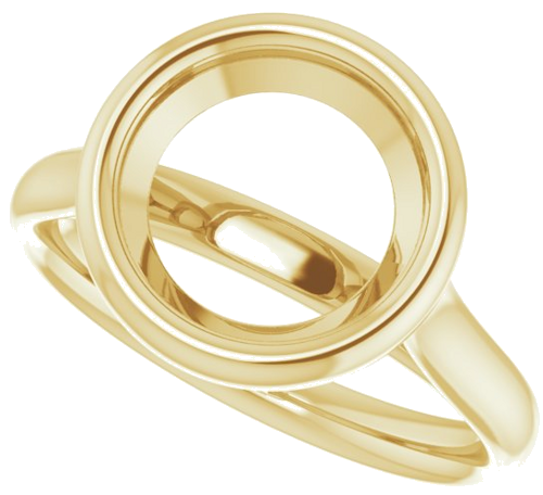 Sužadėtuvių Žiedas „Bezel-Set Solitaire“ 585 Geltonojo Aukso Round 9.4mm (5)