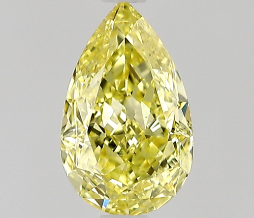 0.57 carat Fancy Intense Yellow-SI1 Natūralus Pear Deimantas (1)
