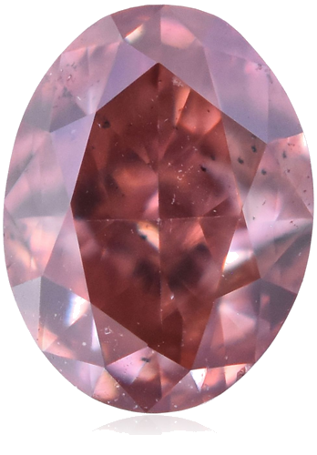 0.17 carat Fancy Deep Brownish Pink-SI1 Natūralus Oval Deimantas (1)