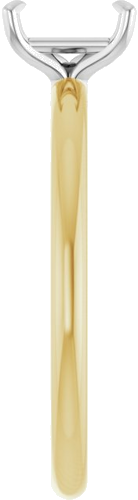 14K Yellow White 6 x 4 mm Emerald Engagement Ring Mounting (4)