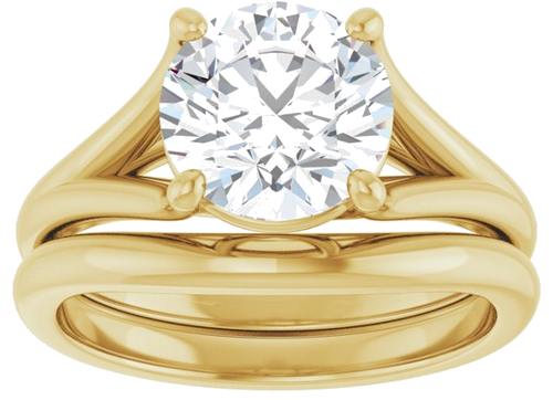 Sužadėtuvių Žiedas „Solitaire“ 14k yellow gold Round 8.2mm (8)