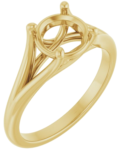 Sužadėtuvių Žiedas „Solitaire“ 14k yellow gold Round 7.4mm (1)