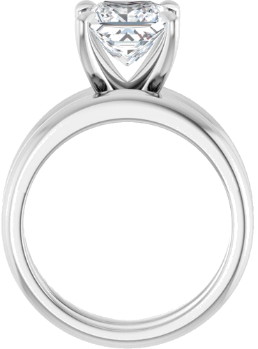 Sužadėtuvių Žiedas „Solitaire“ 950 Platinos Square 7mm (7)