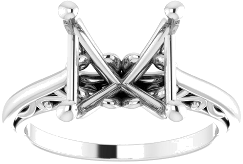 Sužadėtuvių Žiedas „Solitaire“ 14k white gold Round 11mm (3)