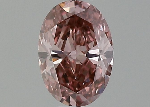 0.47 carat Fancy Vivid  Pink-SI2 Natūralus Oval Deimantas (1)
