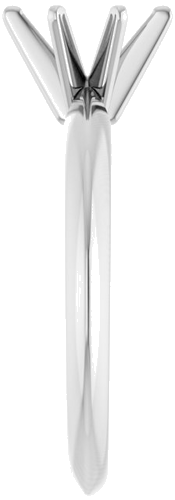 14K White 7.5x5.5 mm Oval 6-Prong Solitaire Engagement Ring Mounting (4)