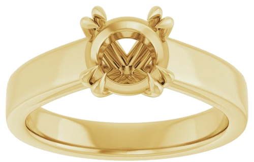 Sužadėtuvių Žiedas „Double Claw-Prong Solitaire“ 18k yellow gold Round 7mm (3)