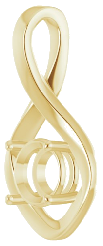 Pakabukas „Infinity-Inspired“ 585 Geltonojo Aukso Round 7mm (2)