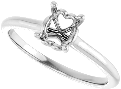 Sužadėtuvių Žiedas „Solitaire“ 10k white gold Oval 7mm x 5mm (5)