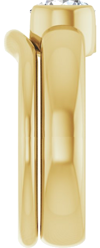 Sužadėtuvių Žiedas „Half-Bezel Solitaire“ 14k yellow gold Round 6.5mm (9)