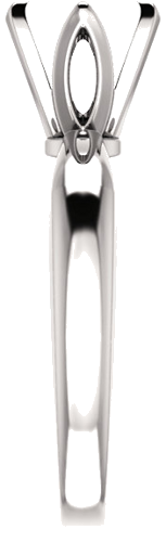 Sužadėtuvių Žiedas „4-Prong Tulipset® Solitaire“ 585 Baltojo Aukso Round 6.3mm x 6.6mm (4)