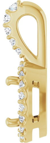 Pakabukas „Halo-Style“ 14k yellow gold Oval 7mm x 5mm (3)