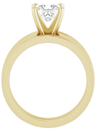 Sužadėtuvių Žiedas „Solitaire“ 10k yellow gold Square 5.5mm (7)