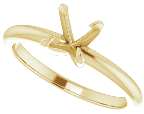 Sužadėtuvių Žiedas „Claw-Prong Solitaire“ 14k yellow gold Round 6mm (5)