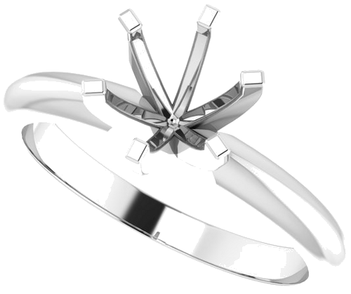 Sužadėtuvių Žiedas „Light Solitaire“ 950 Platinos Round 6mm x 6.6mm (5)