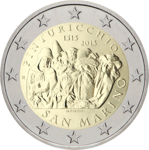 2013 Sanmarīno Pinturicchio 2 eiro monēta (3)