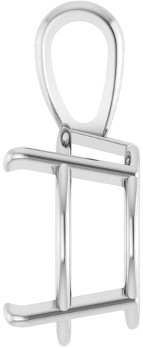 Sterling Silver 16 mm Round 4-Prong Pendant Mounting (3)