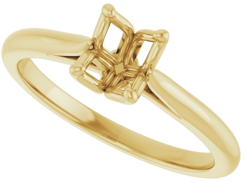 Sužadėtuvių Žiedas „Solitaire“ 585 Geltonojo Aukso Oval 7mm x 5mm (5)