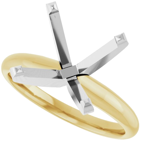 Sužadėtuvių Žiedas „Solitaire“ 14k yellow/white gold Round 11mm (5)
