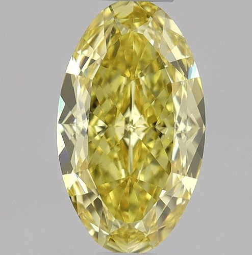 0.45 carat Fancy Intense Yellow-VS1 Natūralus Oval Deimantas (1)