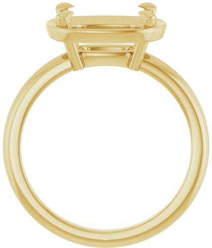 Sužadėtuvių Žiedas „Claw-Prong Solitaire Bezel-Style“ 14k yellow gold Elongated Cushion 10mm x 8mm (2)