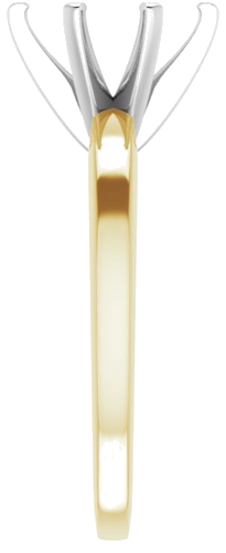 14K Yellow White 9x7 mm Oval Solitaire Engagement Ring Mounting (4)