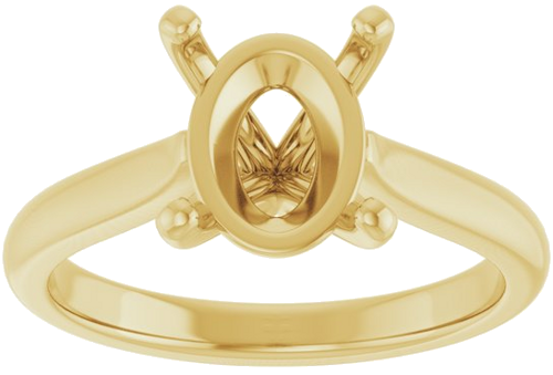 Sužadėtuvių Žiedas 14k yellow gold Oval 10mm x 8mm (3)