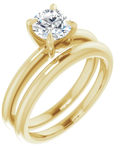 Sužadėtuvių Žiedas „Claw-Prong Solitaire“ 14k yellow gold Round 6mm (6)