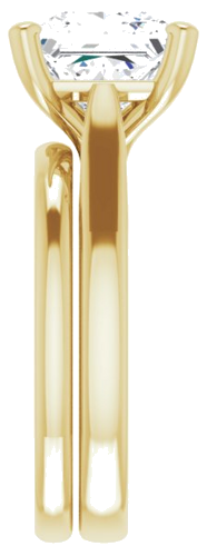 Sužadėtuvių Žiedas „Solitaire“ 585 Geltonojo Aukso Square 8mm (9)