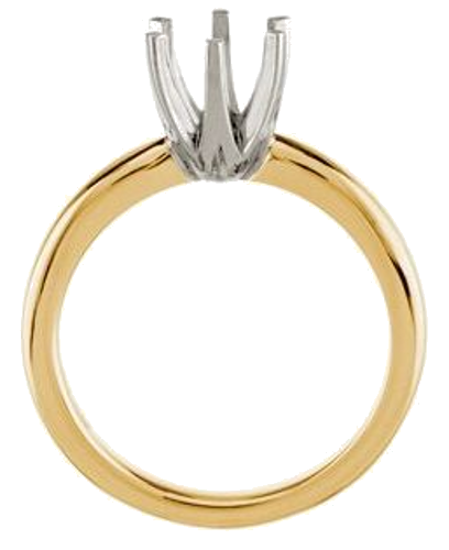 Sužadėtuvių Žiedas „Tall Solstice Solitaire®“ 14k yellow/white gold Round 10.4mm (2)