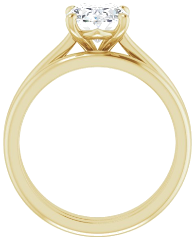 Sužadėtuvių Žiedas „Solitaire“ 10k yellow gold Oval 9mm x 7mm (7)
