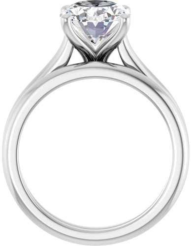 Sužadėtuvių Žiedas „Accented“ 950 Platinos Oval 10mm x 8mm (7)