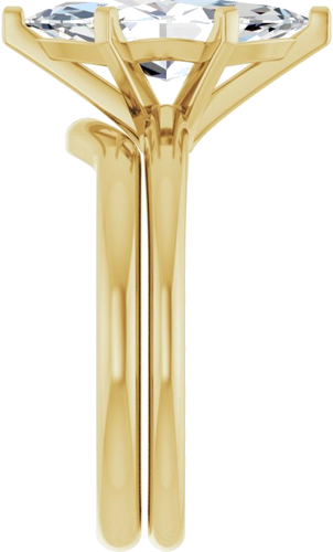 Sužadėtuvių Žiedas 14k yellow gold Marquise 14mm x 7mm (9)