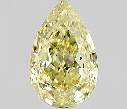 0.61 carat Fancy Light Yellow-VVS1 Natūralus Pear Deimantas (1)