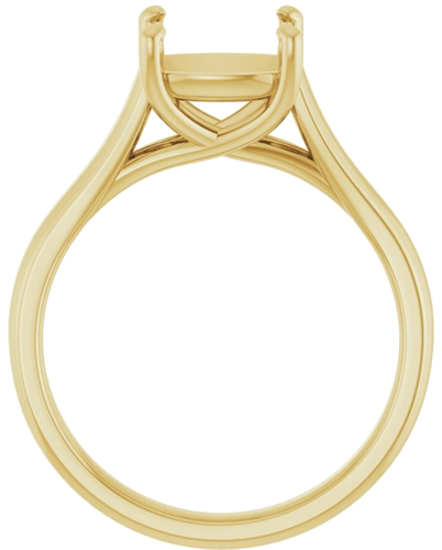 Sužadėtuvių Žiedas „Solitaire“ 14k yellow gold Cushion 8mm (2)