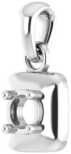 Pakabukas „Solitaire“ 14k white gold Round 3.75mm (2)