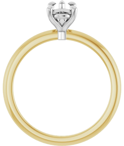 Sužadėtuvių Žiedas „Claw-Prong“ 14k yellow/white gold Pear 8mm x 5mm (2)