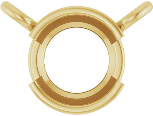 Pakabukas „Half-Bezel Solitaire“ 14k yellow gold Round 5mm (1)