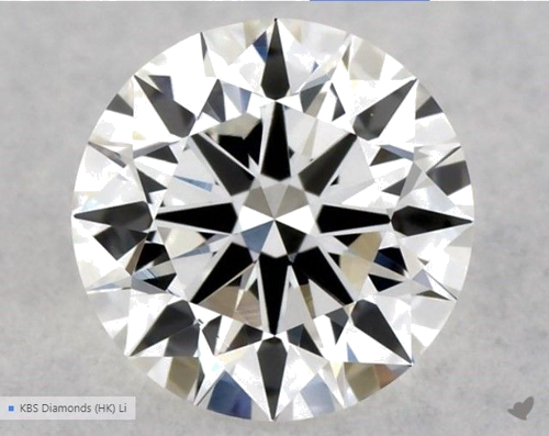 0.5 carat G-VVS2 Excellent cut Natūralus Round Deimantas (1)