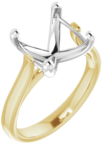 Sužadėtuvių Žiedas 14k yellow/white gold Round 11mm (1)