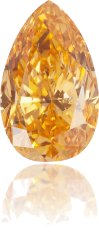 0.66 carat Fancy Vivid Yellow-SI1 Natūralus Pear Deimantas (1)