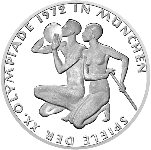 1972 Munich Olympic Games Germany 10 Mark Silver Coin (1)