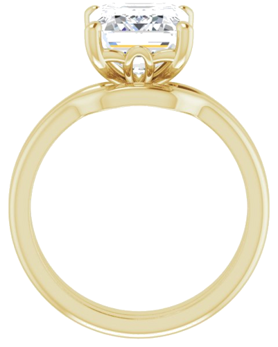 Sužadėtuvių Žiedas „Solitaire“ 585 Geltonojo Aukso Emerald 10mm x 8mm (7)