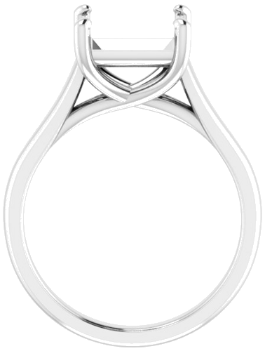 Sužadėtuvių Žiedas „Solitaire“ 585 Baltojo Aukso Square 8mm (2)