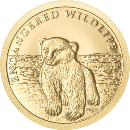 2008 Cook Island Polar Bear $10 Gold Coin (1)