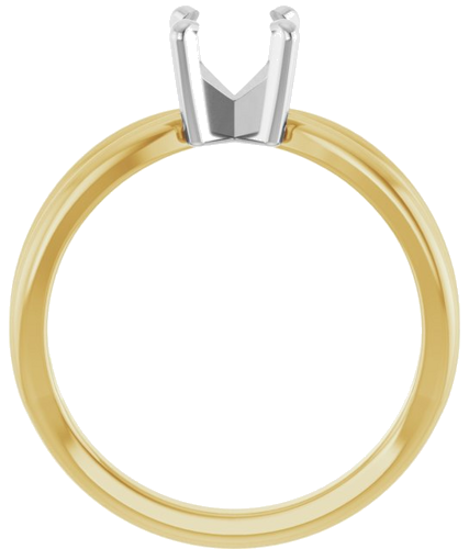 14K Yellow White 6.5 mm Round Split Shank Engagement Ring Mounting (2)