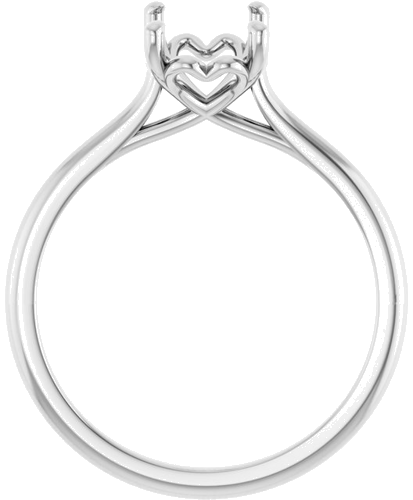 Sužadėtuvių Žiedas „Solitaire“ 10k white gold Emerald 8mm x 6mm (2)