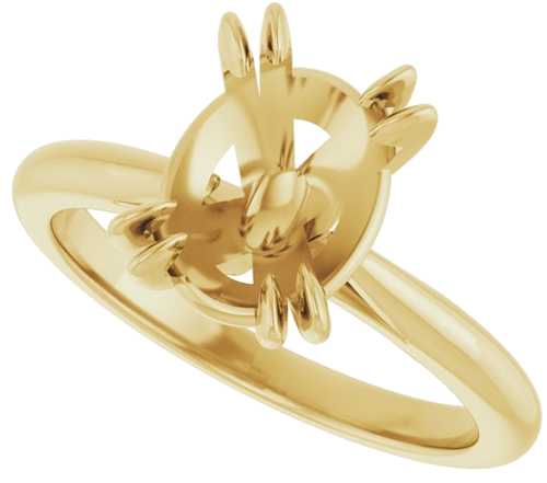 Sužadėtuvių Žiedas „Solitaire“ 585 Geltonojo Aukso Oval 10mm x 8mm (5)