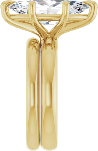 Sužadėtuvių Žiedas „Claw-Prong“ 14k yellow gold Marquise 16mm x 8mm (9)